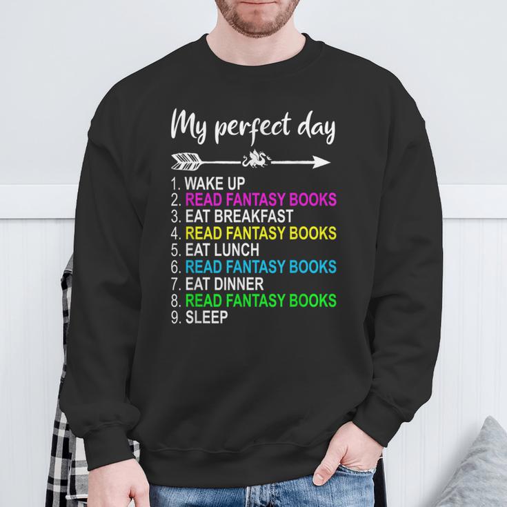 Fantasy Books Shirt Perfect Day Reading Fantasy Lover Sweatshirt Gifts for Old Men