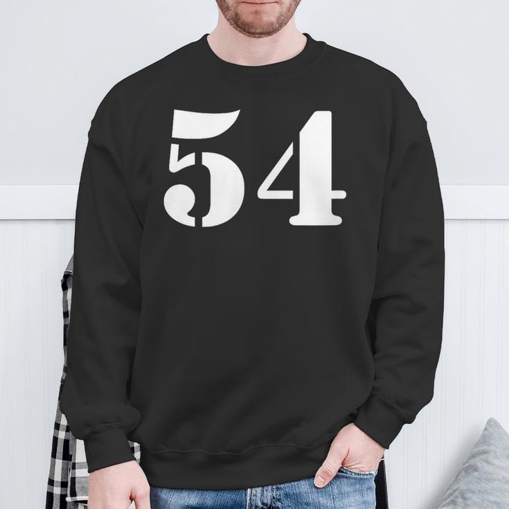 Fifty Four 数字 54 ナンバー スウェットシャツ 高齢者への贈り物
