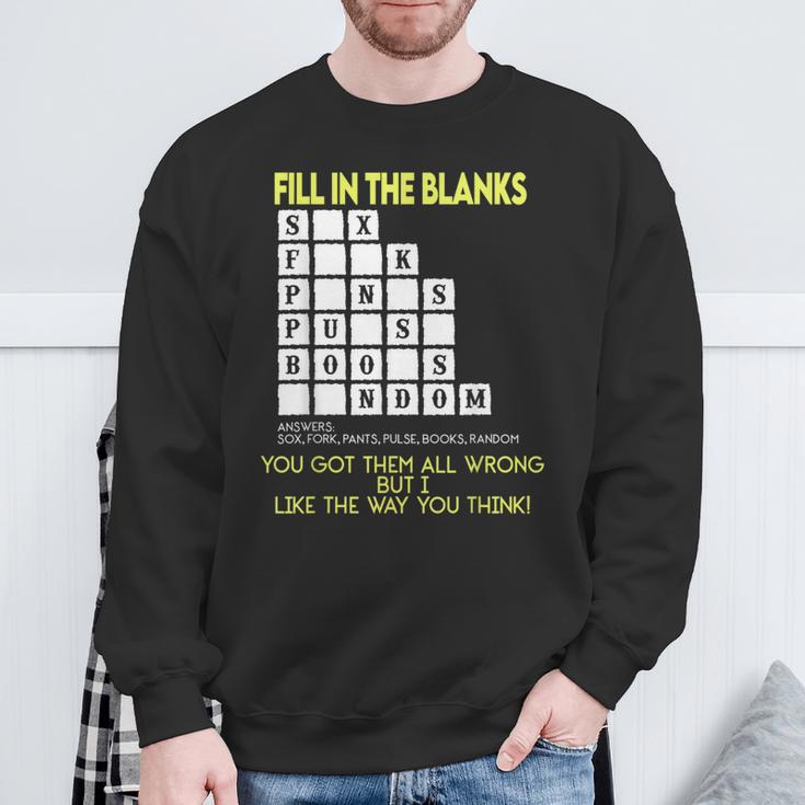 Fill In The Blanks Answers Sox Fork Pants Pulse Books Random Sweatshirt Gifts for Old Men