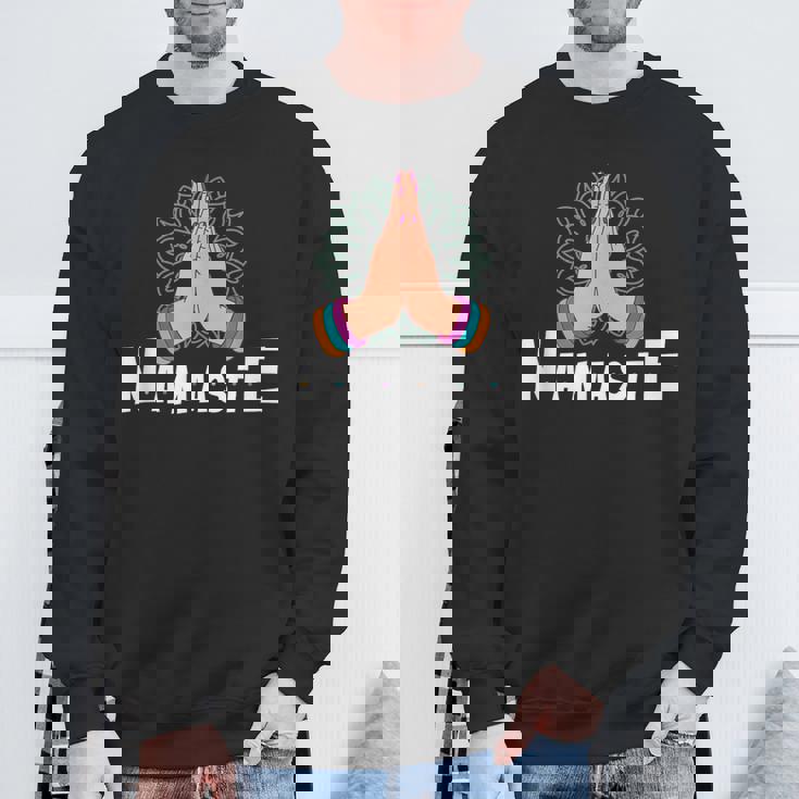 Fold Your Hands 瞑想 ナマステ スウェットシャツ 高齢者への贈り物