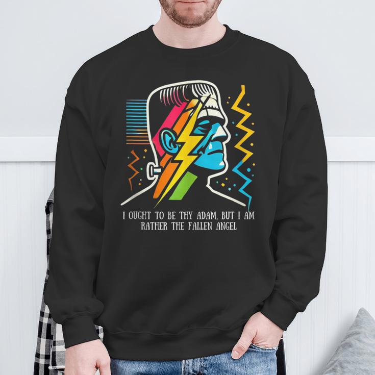 Frankenstein I Ought To Be Thy AdamFallen Angel Book Quote Sweatshirt Gifts for Old Men