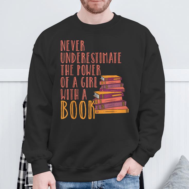 Frauenpower Reading Feminist Books Feminism Sweatshirt Gifts for Old Men