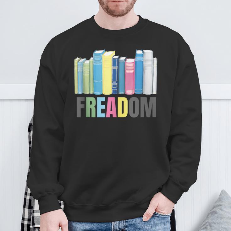 Freadom Books Reader Librarian Reading Sweatshirt Gifts for Old Men Freadom Books Reader Librarian Reading Sweatshirt Gifts for Old Men