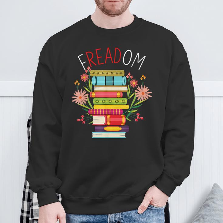 FREADOM Read Banned Books Sweatshirt Gifts for Old Men