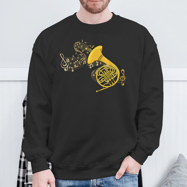 French Horn Music Lover ビッグバンド楽器 フレンチホーン スウェットシャツ 高齢者への贈り物