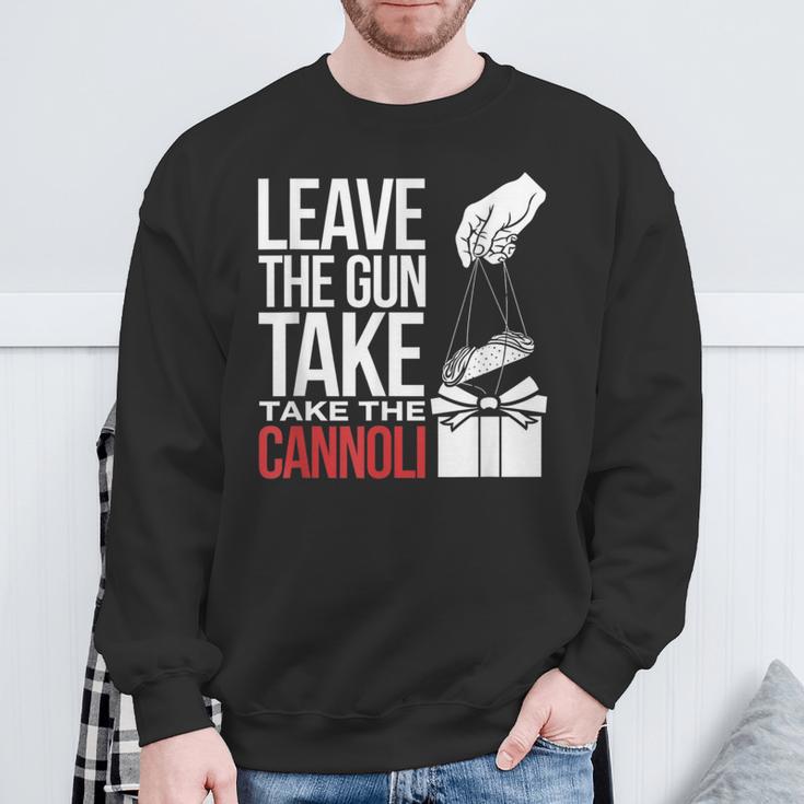 Leave The Gun Take The Cannoli メンズ レディース イタリア国旗 スウェットシャツ 高齢者への贈り物