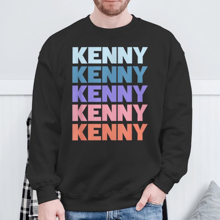 Modern Repeated Text Kenny スウェットシャツ 高齢者への贈り物