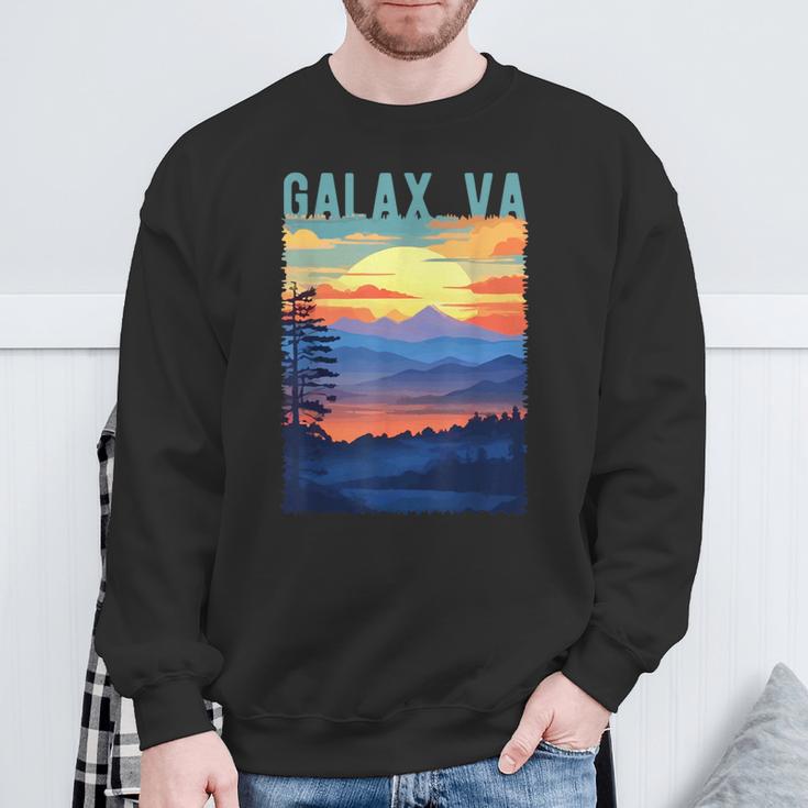 Galaxirginia Usa 山景色 サンセットスタイルデザイン スウェットシャツ 高齢者への贈り物