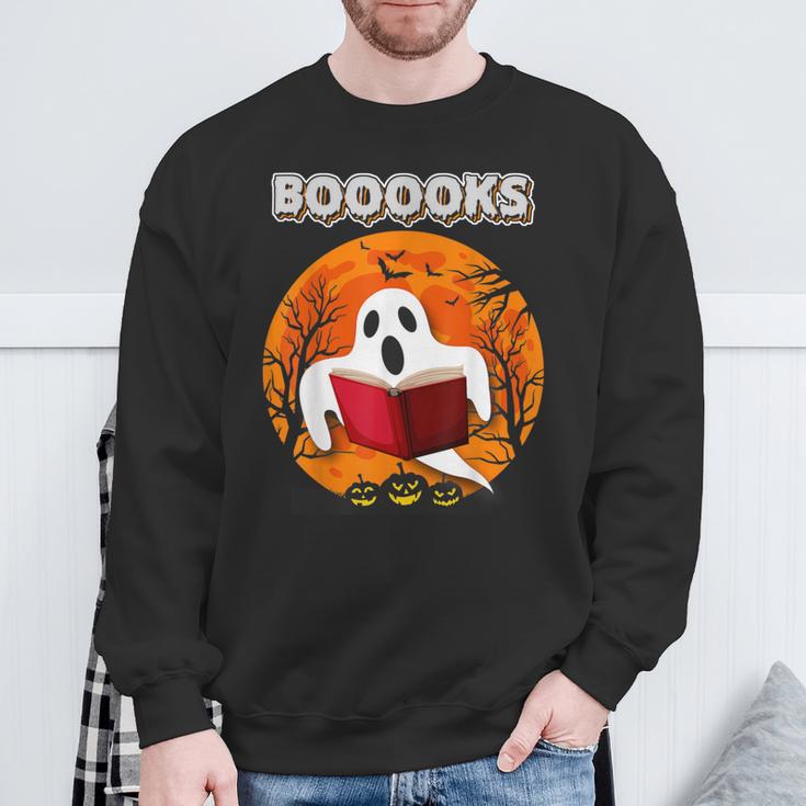 Ghost Reading Books Teacher Halloween Men Women Sweatshirt Gifts for Old Men Ghost Reading Books Teacher Halloween Men Women Sweatshirt Gifts for Old Men