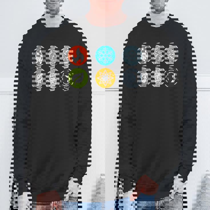 Gloomhaven Elements シンボル 火 氷 空 地球 ライトダーク スウェットシャツ 高齢者への贈り物