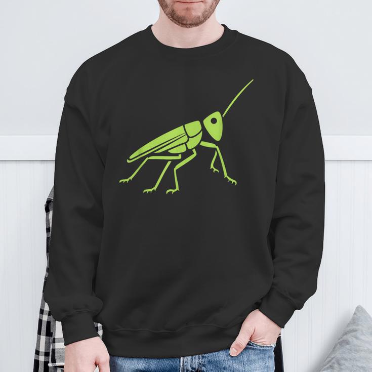 Grasshopper ミニマリストのバッタかわいい昆虫小さなバッタ スウェットシャツ 高齢者への贈り物