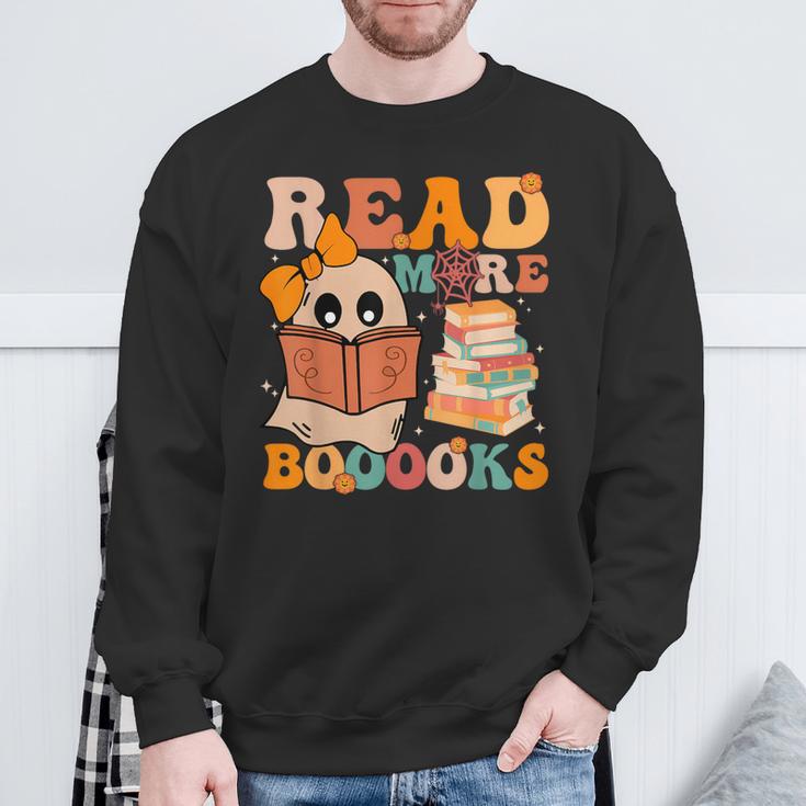 Groovy Booooks Ghost Read More Books Teacher Halloween Men Women Kids Sweatshirt Gifts for Old Men Groovy Booooks Ghost Read More Books Teacher Halloween Men Women Kids Sweatshirt Gifts for Old Men