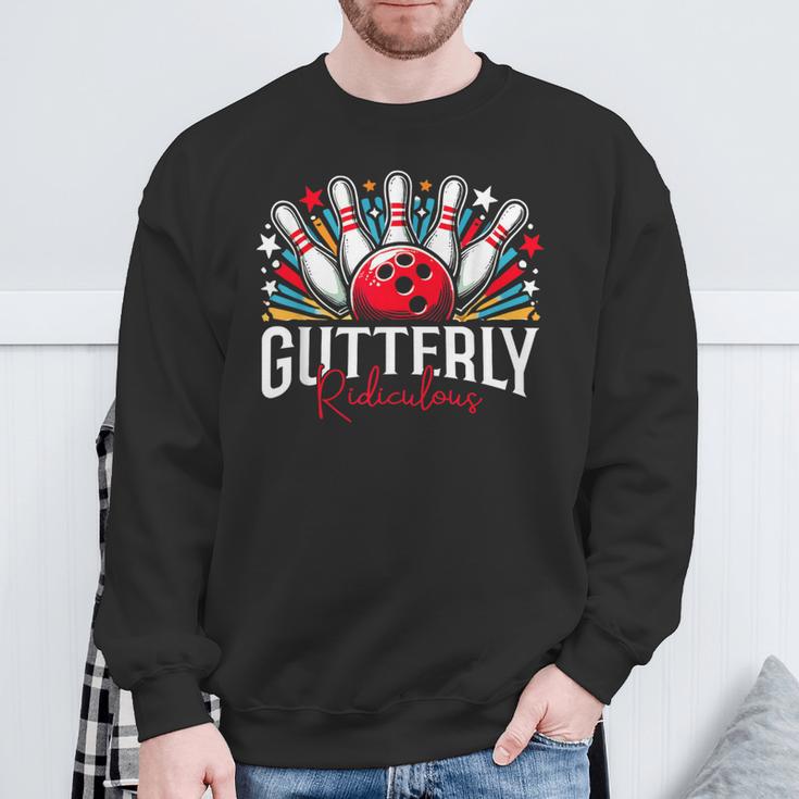 Gutterly とんでもないボーリングスポーツボウラー スウェットシャツ 高齢者への贈り物