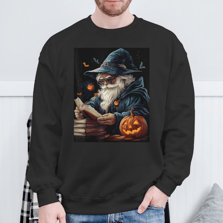 Halloween Girls Boys Wizard Book Pumpkin Kids Halloween Sweatshirt Gifts for Old Men