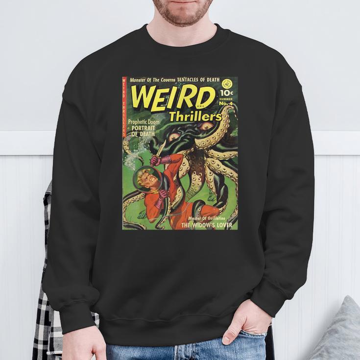 Halloween Horror Monster Vintage Comic Book Retro Sweatshirt Gifts for Old Men
