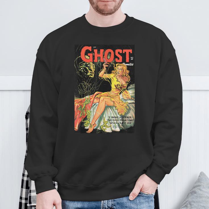 Halloween Horror Vintage Ghost Comic Book Retro Scary Sweatshirt Gifts for Old Men Halloween Horror Vintage Ghost Comic Book Retro Scary Sweatshirt Gifts for Old Men