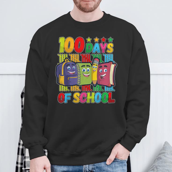 Happy 100 Day Of School Teacher Book 100 Days Of School Sweatshirt Gifts for Old Men Happy 100 Day Of School Teacher Book 100 Days Of School Sweatshirt Gifts for Old Men