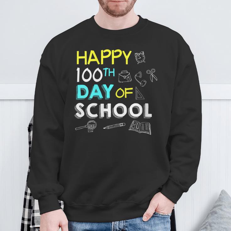 Happy 100th Day Of 5th Fifth Grade Books School Teacher Sweatshirt Gifts for Old Men