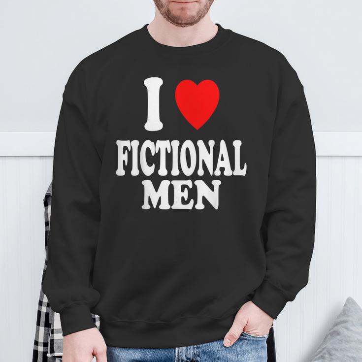 I Heart Love Fictional Men Book Movies Literature Reading Sweatshirt Gifts for Old Men I Heart Love Fictional Men Book Movies Literature Reading Sweatshirt Gifts for Old Men