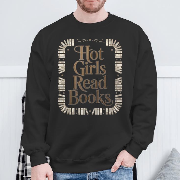 Hot Girls Read Books Sweatshirt Gifts for Old Men