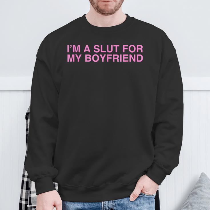 I'm Alut For My Boyfriend Y2k カップル 風刺殺 スウェットシャツ 高齢者への贈り物