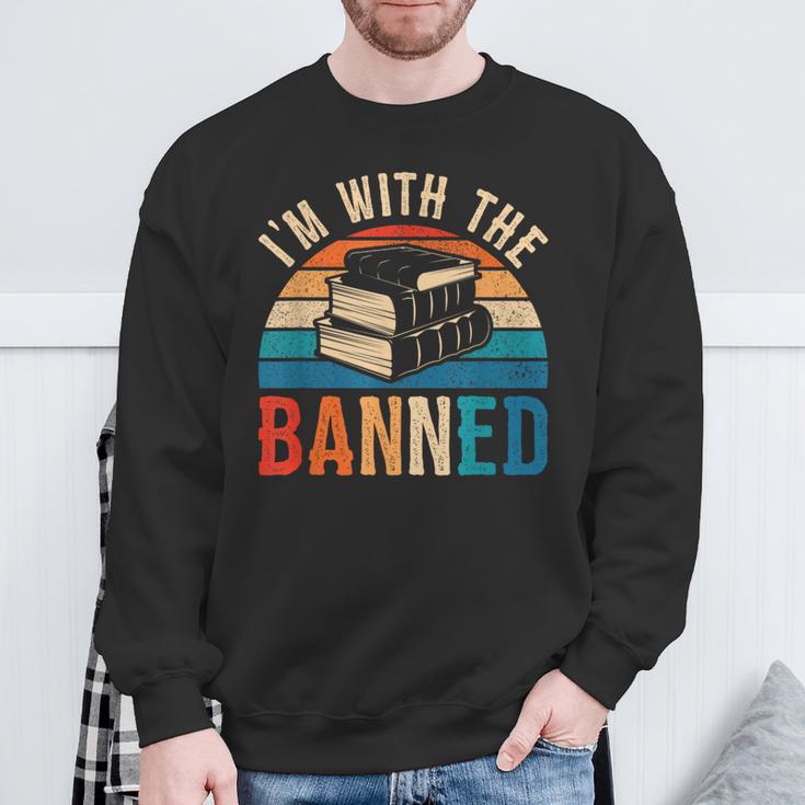 I'm With The Banned Books Tee I Read Banned Books Lovers Sweatshirt Gifts for Old Men I'm With The Banned Books Tee I Read Banned Books Lovers Sweatshirt Gifts for Old Men