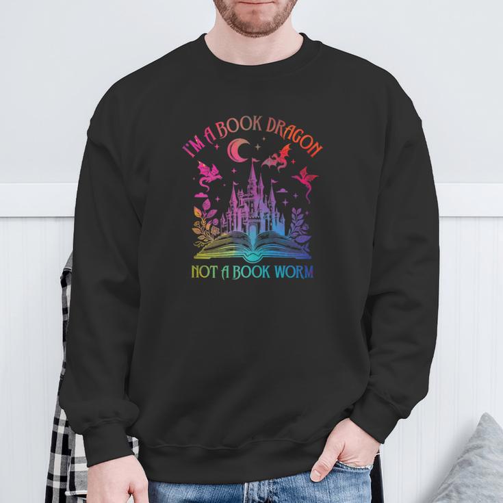 I'm A Book Dragon Not A Bookworm Sweatshirt Gifts for Old Men