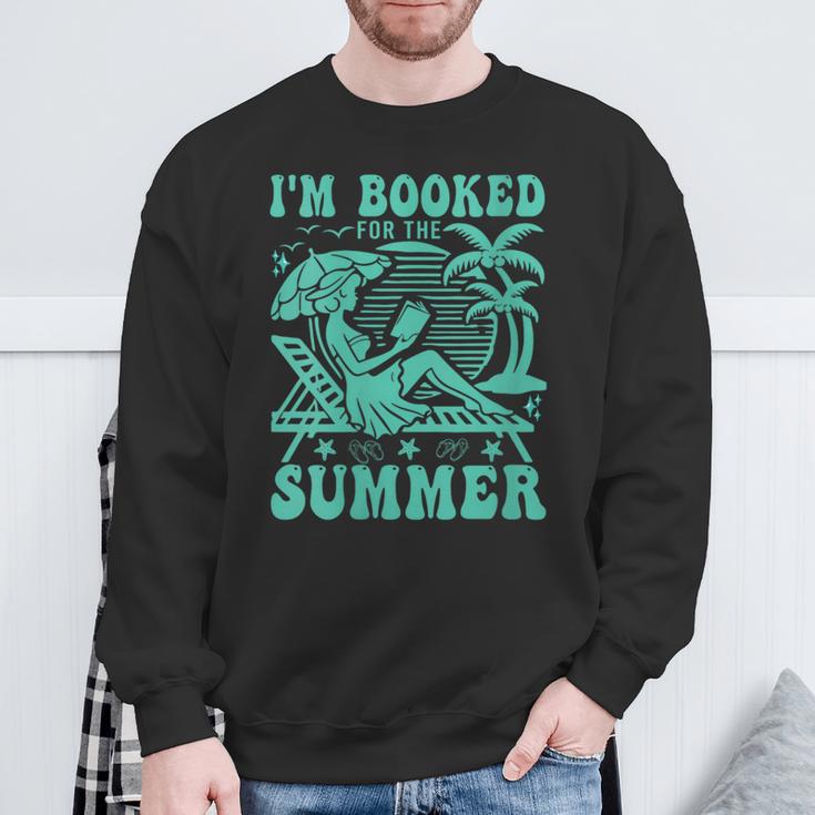 I'm Booked For The Summer Vacation Beach Book Lover Sweatshirt Gifts for Old Men