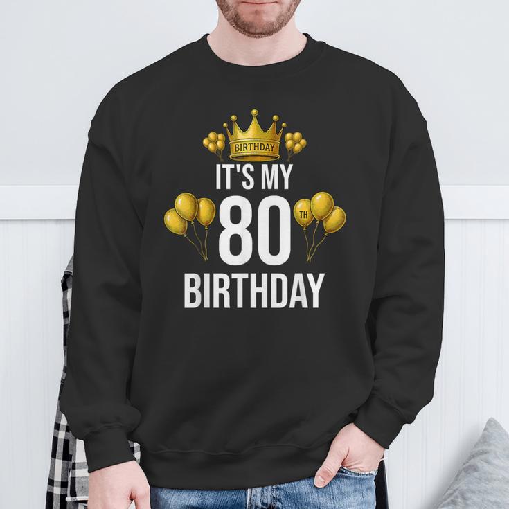 It's My 80Th Birthday Party 80歳 誕生日 メンズ レディース スウェットシャツ 高齢者への贈り物