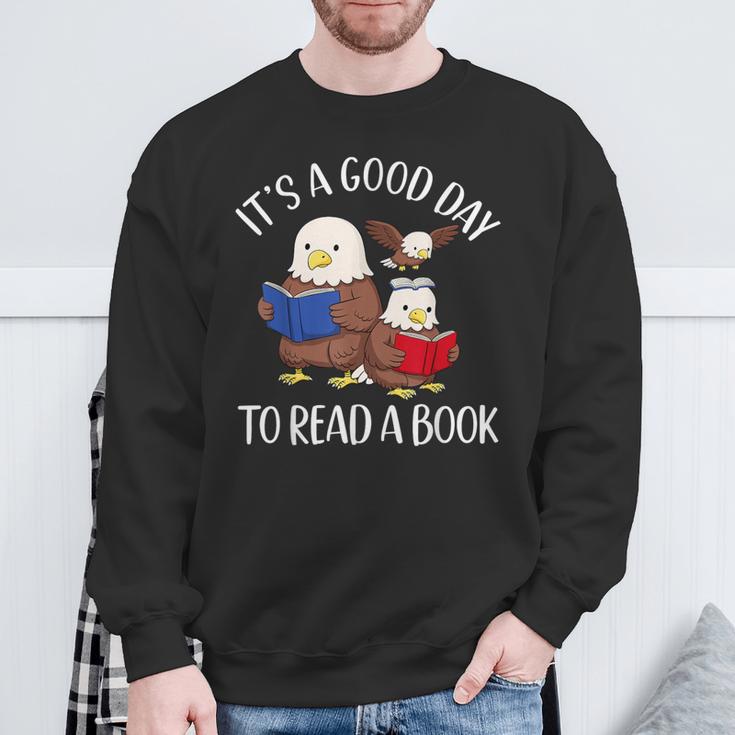 It's A Good Day To Read A Book Eagle Librarian Bookworm Sweatshirt Gifts for Old Men It's A Good Day To Read A Book Eagle Librarian Bookworm Sweatshirt Gifts for Old Men
