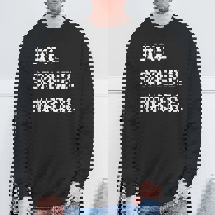 JacoStanleyMarcusJazz Guitar Godsミュージシャン スウェットシャツ 高齢者への贈り物