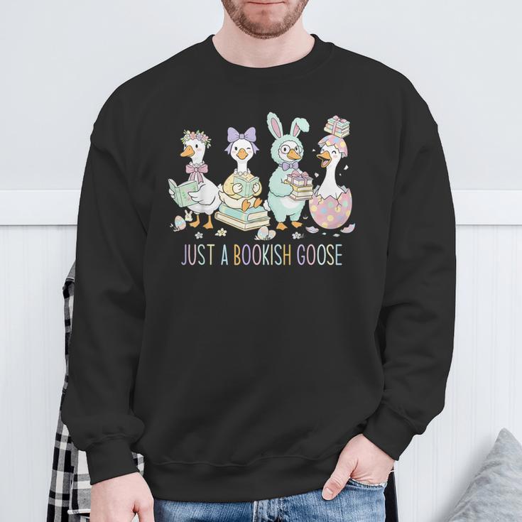 Just A Bookish Goose Bunny Easter Day Reading Book Lover Sweatshirt Gifts for Old Men Just A Bookish Goose Bunny Easter Day Reading Book Lover Sweatshirt Gifts for Old Men