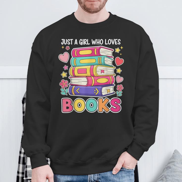 Just A Girl Who Loves Books Reading Library Sweatshirt Gifts for Old Men Just A Girl Who Loves Books Reading Library Sweatshirt Gifts for Old Men