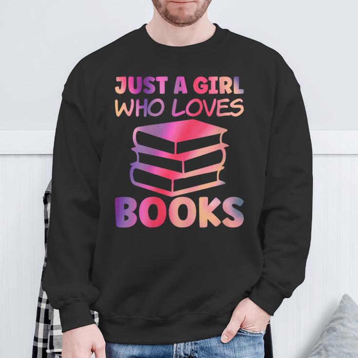 Just A Girl Who Loves Books Sweatshirt Gifts for Old Men Just A Girl Who Loves Books Sweatshirt Gifts for Old Men