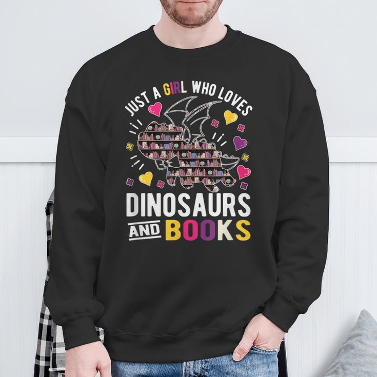 Just A Girl Who Loves Dinosaurs And Books Sweatshirt Gifts for Old Men Just A Girl Who Loves Dinosaurs And Books Sweatshirt Gifts for Old Men