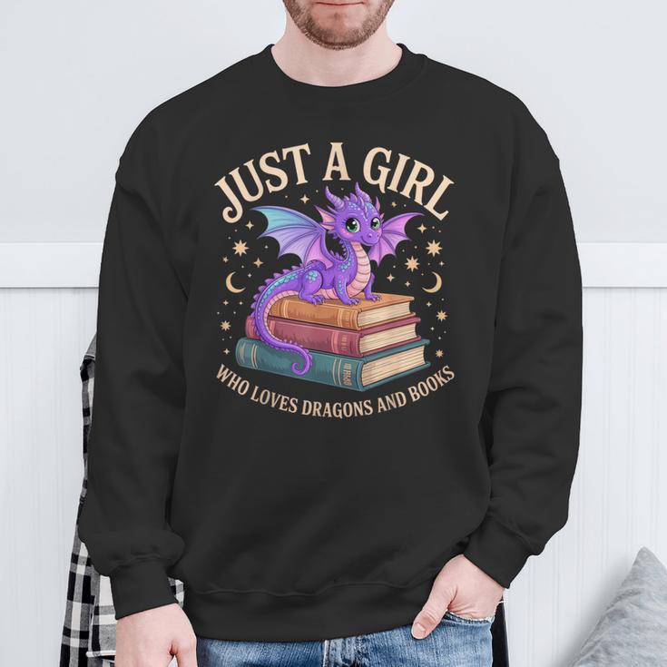 Just A Girl Who Loves Dragons And Books Cute Fantasy Sweatshirt Gifts for Old Men Just A Girl Who Loves Dragons And Books Cute Fantasy Sweatshirt Gifts for Old Men