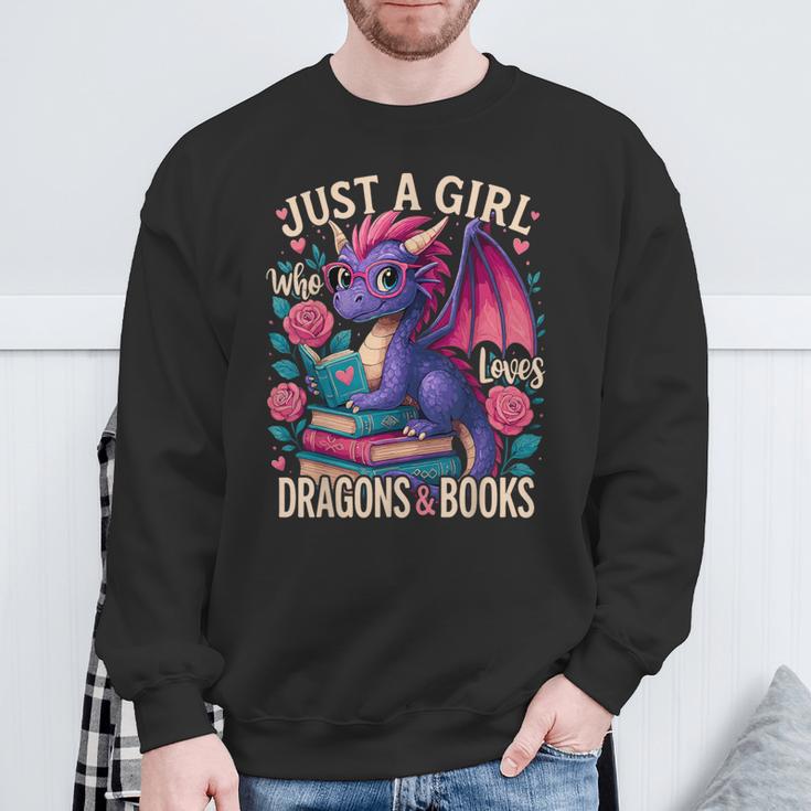 Just a Girl Who Loves Dragons And Books Dragon Sweatshirt Gifts for Old Men Just a Girl Who Loves Dragons And Books Dragon Sweatshirt Gifts for Old Men