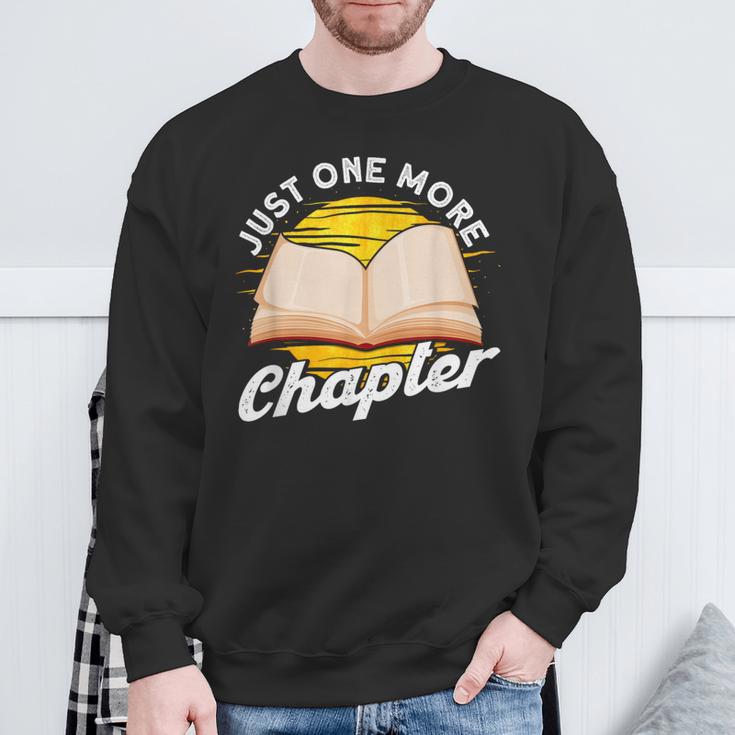 Just One More Chapter Book Reading Bookworm Sweatshirt Gifts for Old Men