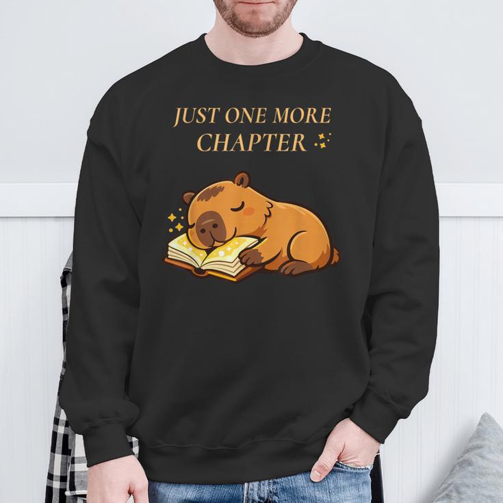 Just One More Chapter Capybara With Book Sweatshirt Gifts for Old Men