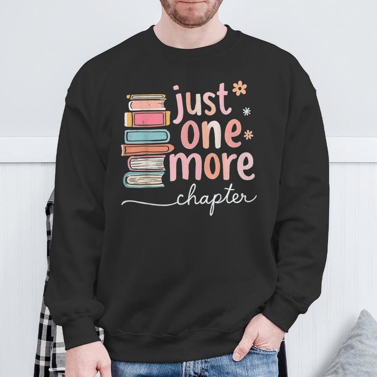 Just One More Chapter Pastel Book Lover Cute Adorable Sweatshirt Gifts for Old Men