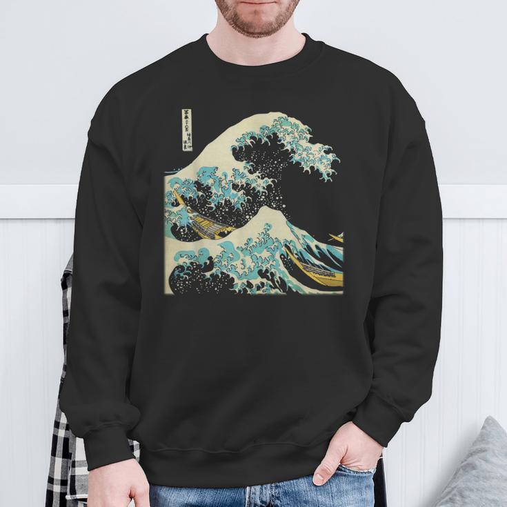 Katsushika Hokusai The Great Wave Off Kanagawa スウェットシャツ 高齢者への贈り物