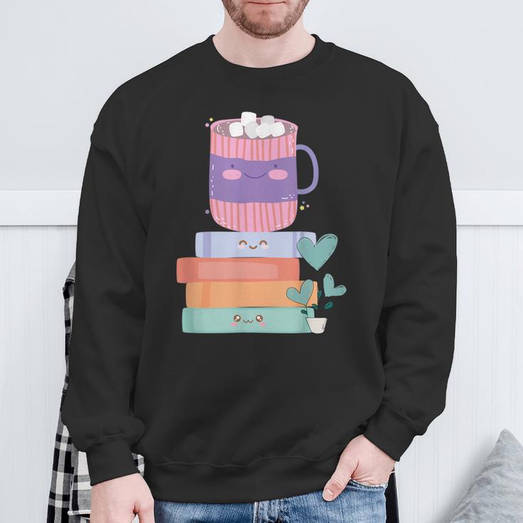 Kawaii Pastel Goth Cute Hot Chocolate Book Lover Anime Art Sweatshirt Gifts for Old Men Kawaii Pastel Goth Cute Hot Chocolate Book Lover Anime Art Sweatshirt Gifts for Old Men