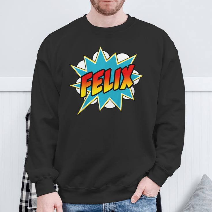 Kids Boys Felix Comic Book Superhero Name Sweatshirt Gifts for Old Men
