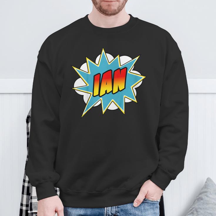 Kids Boys Ian Comic Book Superhero Name Sweatshirt Gifts for Old Men Kids Boys Ian Comic Book Superhero Name Sweatshirt Gifts for Old Men