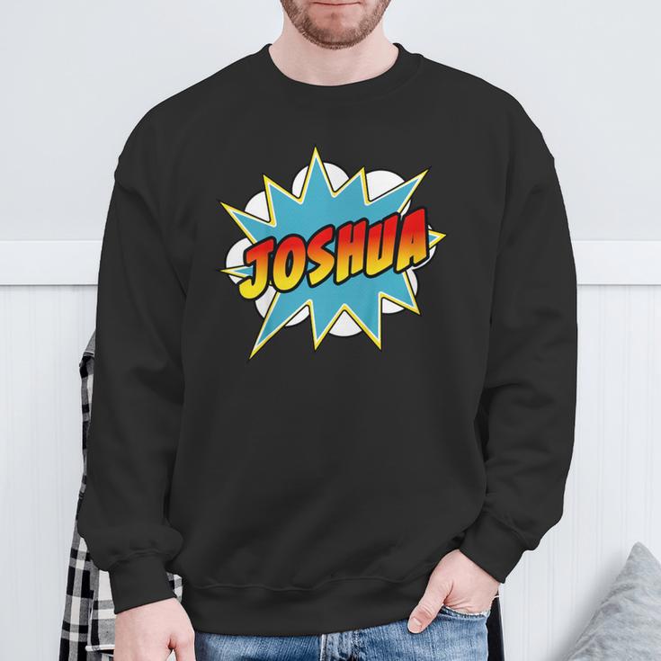 Kids Boys Joshua Comic Book Superhero Name Sweatshirt Gifts for Old Men