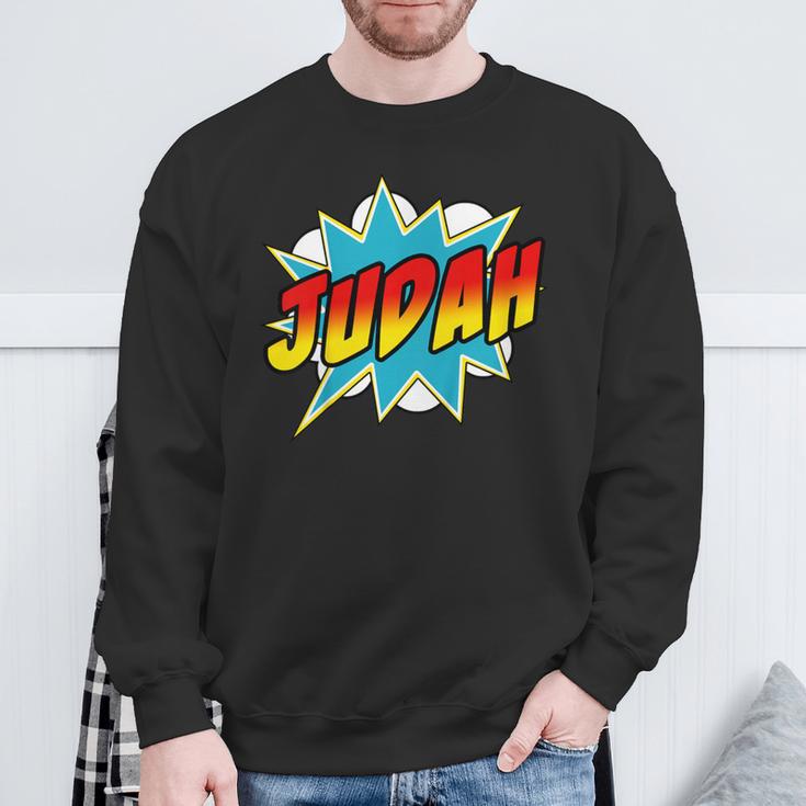 Kids Boys Judah Comic Book Superhero Name Sweatshirt Gifts for Old Men