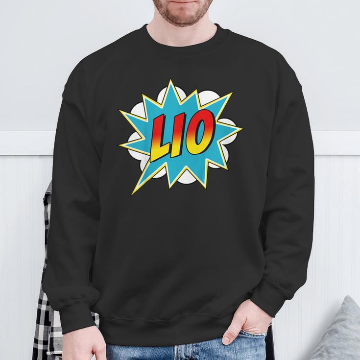 Kids Boys Lio Name Comic Book Superhero Sweatshirt Gifts for Old Men