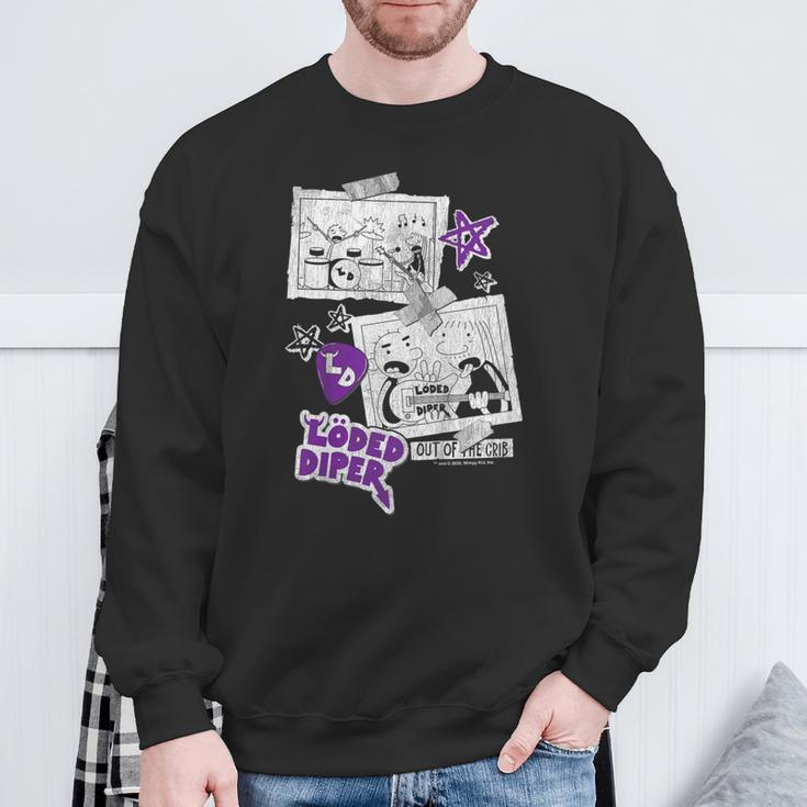 Kids DOAWK Purple Loded Diper Collage Book Series Sweatshirt Gifts for Old Men
