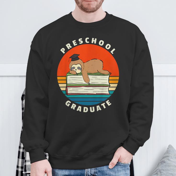 Kids Preschool Graduate Sloth Graduation Cap Sleeping On Books Sweatshirt Gifts for Old Men Kids Preschool Graduate Sloth Graduation Cap Sleeping On Books Sweatshirt Gifts for Old Men