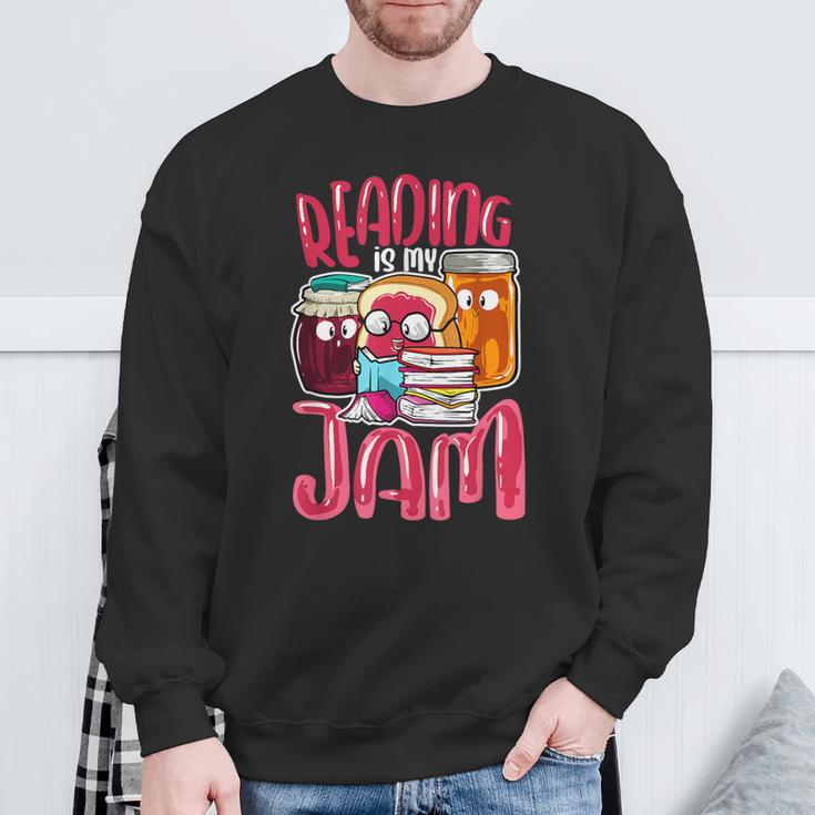 Kids Teacher I Love To Read Books Reading Is My Jam Sweatshirt Gifts for Old Men